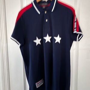 U.S. Polo Assn. Navy Polo with USPA Patch and Red Accent